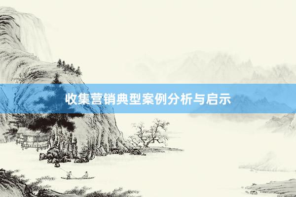 收集营销典型案例分析与启示